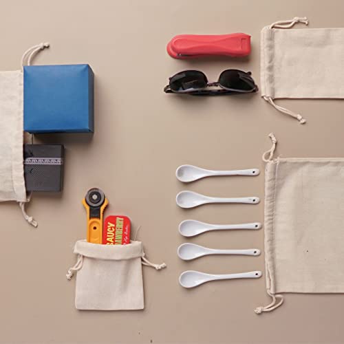 Biglotbags Canvas Cotton Bags Double Drawstring Pack Of 12 (12X16 Inches) #TOP2