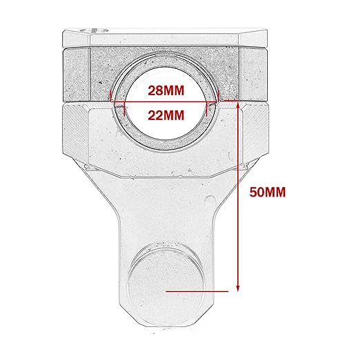 Abrazadera elevadora CNC de 22mm para manillar de moto con elevación ergonómica naranja 2