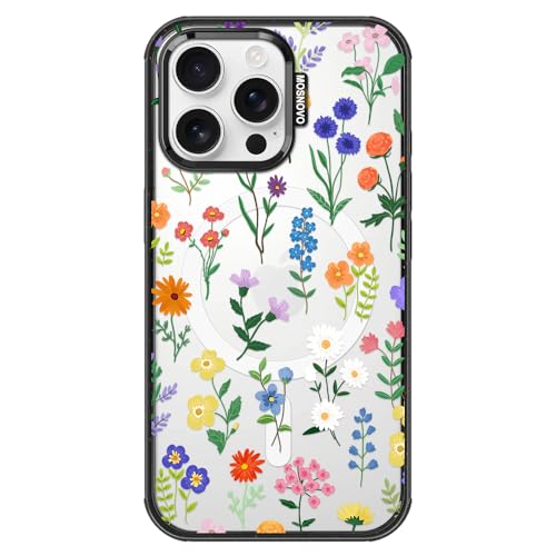 Coque iPhone 16 Pro Max magnétique antichoc motif Floral botanique