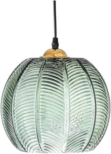 Lampe Suspendue en Verre Vert E27 Éclairage Doux anti-Éblouissement