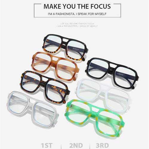 Lunettes à double cadre avec monture complète aux finitions géométriques précises - 3