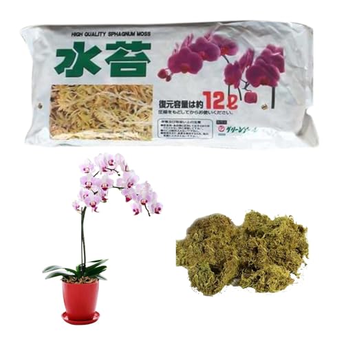 天然水苔 ミズゴケ 胡蝶蘭 水苔 ミズゴケ 復元容量約12L 天然肥料 分解可能 保水・排水 栽培用土 鉢土の乾燥防止 有機肥料 水耕用肥料 胡蝶ラン 蘭や山野草・観葉植物の栽培に