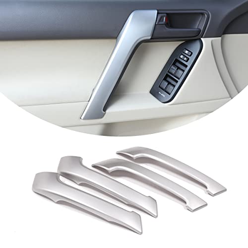 TongSheng ABS Car Interior Door Handle Trim 4PS Fit for Toyot@ Land Cruiser Prado FJ150 150 2010 2011 2012 2013 2014 2015 2016 2017 2018 2019 Interior Car Accessories (Silver)