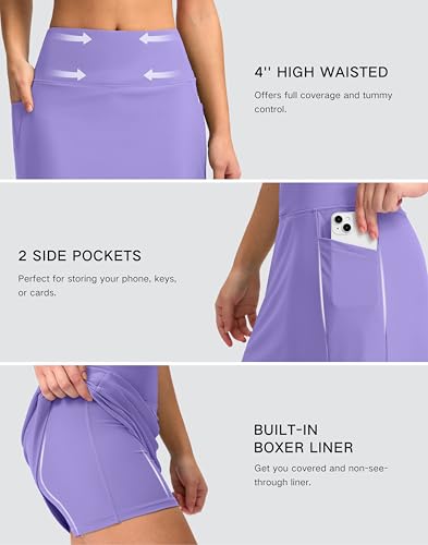 Image of G Gradual Women's 16 inch Swim Skirt with Pockets High Waisted Tummy Control Modest Swimsuit Bathing Suit Bottoms for Women