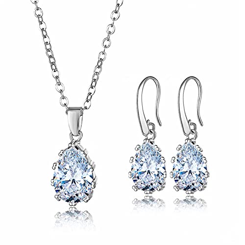Colgante de lágrima KnSam y pendientes para deslumbrar en tu boda