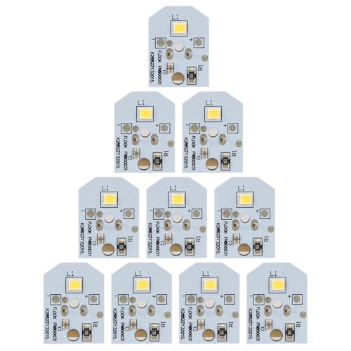 New Upgraded WR55X11132 WR55X25754 LED Light for GE Refrigerator Replace WR55X30602 WR55X26486 PS4704284 3033142 EAP12172918 AP6261806 No-Include Plastic Cover 10PCS IN One