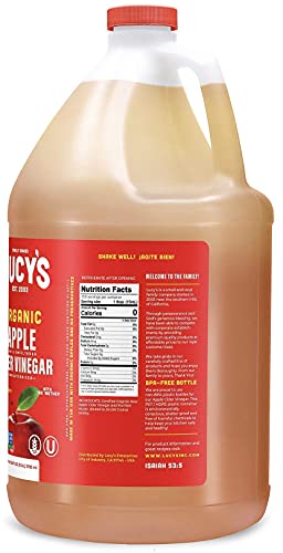 Lucy's Family Owned - Organic Apple Cider Vinegar & Natural White Vinegar Bundle (128Oz Bottles - 2 Total) #TOP1