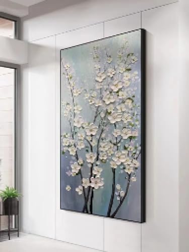Grand tableau fleur abstraite peinture à l'huile pour mur vide - 2