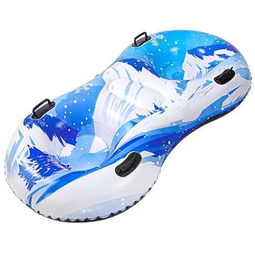 68-Inch Two-Person Snow Tube for Adults - Heavy-Duty Inflatable Sled with Handles, Holds Up to 550 lbs, Perfect for Winter Tubing and Snow Sliding