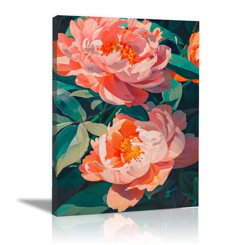 Toile oeuvre de peinture haut de gamme avec cadre 50x70cm