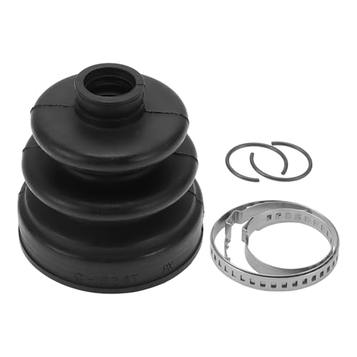 Hihaha No.495062PA20 CV Joint Boot Kit W/Clamps for Hyundai Santa Fe 2006-2012 Inner Constant Velocity Joint Boot Strong Durable Rubber 1 Set Black