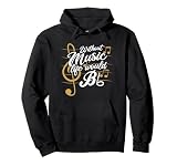 Without Music Life Would B Flat II - Funny Music Quotes Pullover Hoodie