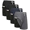 Kinglaman 4 Pack Mens 2 in 1 Running Workout Shorts with Liner, Gym Athletic Quick Dry Sport Shorts with Pockets