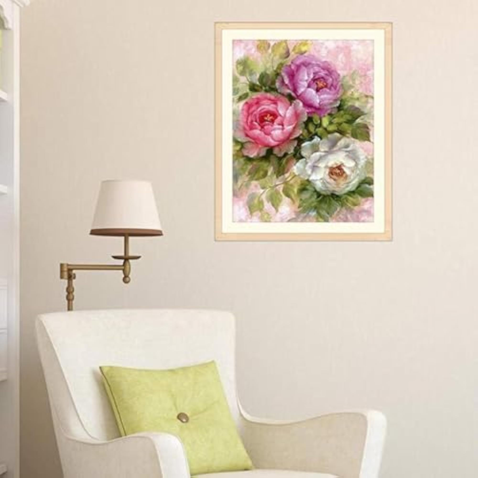 DIY 5D Diamond Painting Art Kit with Flower Design