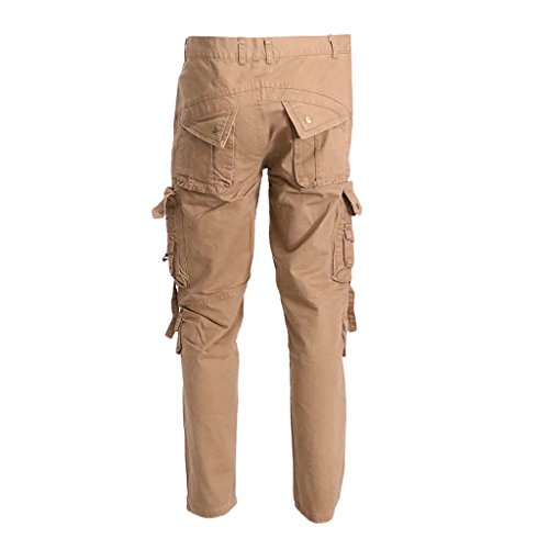 YIJU Calças Esportivas Masculinas Calças de Algodão Ao Ar Livre Caminhadas Trekking Training - Cáqui