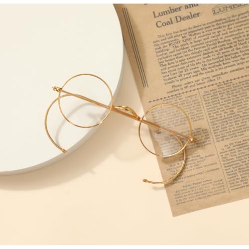 Agstum EF-2040 Retro Small Round Optical Rare Wire Rim Eyeglasses Frame thumb #4