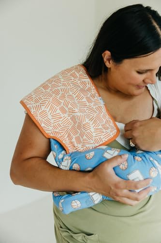 Image of Copper Pearl Premium Baby Burp Cloths - 3-Pack Large Cotton Burp Cloths, Extra Soft Spit Up Rags with 3 Absorbent Layers, Perfect for Baby Boy and Baby Girl Gifts (21 inch x 10 inch Size, Dunk Set)