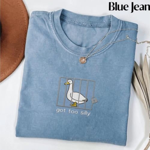 Embroidered Shirt Silly Goose Tshirt, Hoodie, Sweatshirt, Got Too Silly Tshirt, Funny Shirt Gift3
