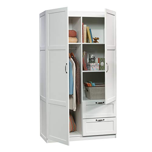 Sauder Large Storage Cabinet, Soft White Finish #TOP3