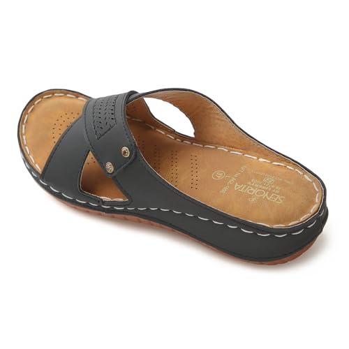 Image of Liberty Senorita AGL-105E Casual Slippers for Women With PVC Sole | PU Upper - Comfortable & Lightweight | & Trendy Design | Synthetic Insole | Stylish Footwear, Cushioned Footbed