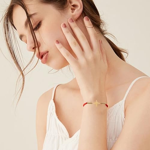 EUEAVAN Delicate Celtic Witch's Knot Bracelet Amulet Cutout Four Corners Charm Irish Wiccan Vintage Jewelry Gift Women3