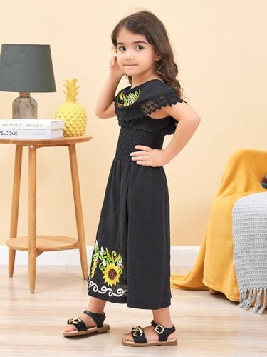 Image of Mexican Dress for Girls Traditional Vestidos Mexicanos Cinco de Mayo Embroidered Dresser Toddler Kids