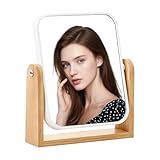 Feirdhoo 3X/1X Espejo cosmético con aumento, espejo de mesa giratorio 360°, espejo de doble cara Super HD, espejo de maquillaje para maquillaje, cuidado facial y afeitado