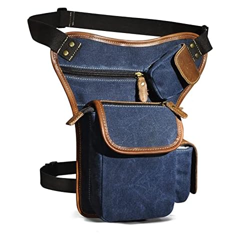 Handadsume Riñonera de Marcha Impermeable de Lona y Cuero FB3106 Cover