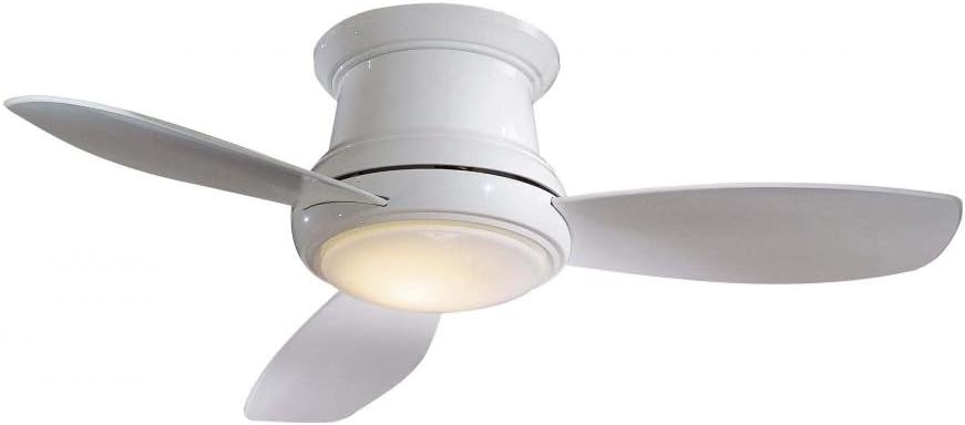 MINKA-AIREF519-WH, Concept II, 52" Flush Mount Ceiling Fan with Light & Remote Control, White