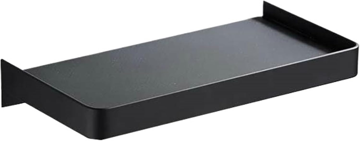 Bathroom Shelf Phone Storage Rack Shelves 304 Stainless Steel Wall Mount Paper Holder(Black Color)