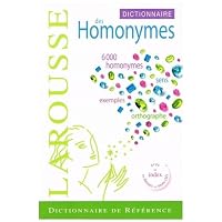 Dictionnaire des homonymes 2035833078 Book Cover