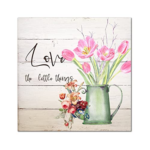 Plaque murale vintage Love The Little Things pour célébrer le bonheur au quotidien