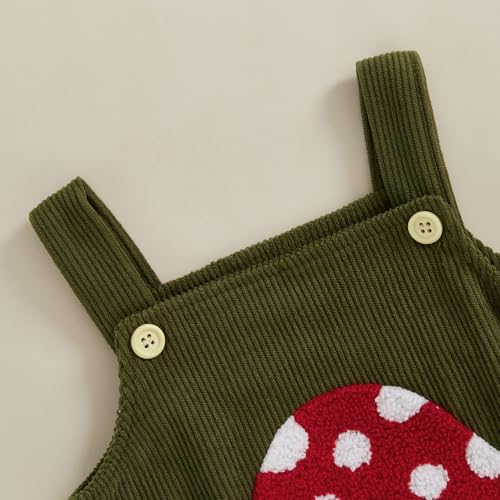 Infant Boy Girl Ladybug Romper Spring Baby Clothes Embroidery Bee Corduroy Bodysuit Animal Print Sleeveless Overalls3
