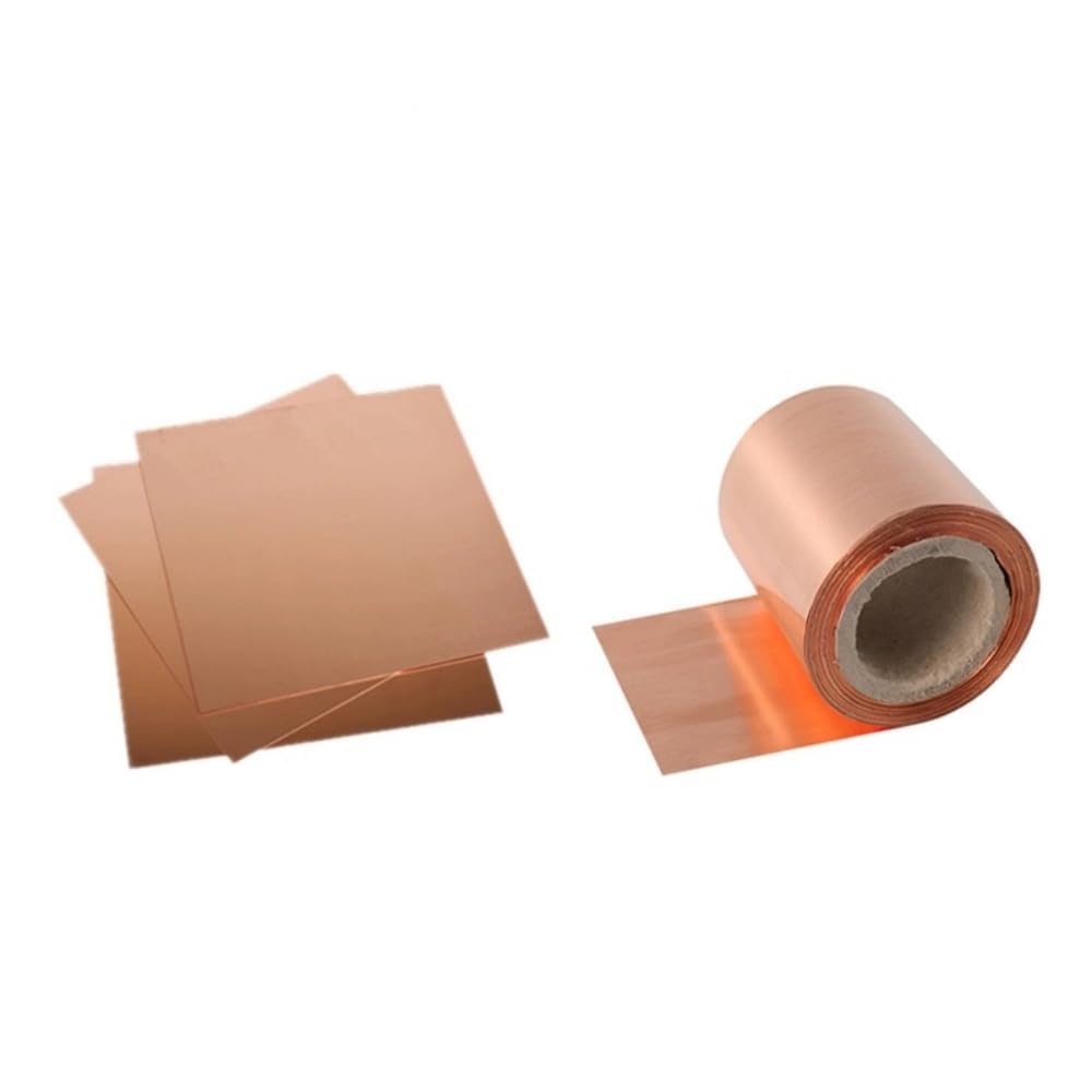 Research Experiment Oxygen Free Copper Sheet, Oxygen Free Copper foil, high-Purity Copper Sheet, Purple Copper Sheet, Purple Copper foil, high-Purity Copper foil (1, 0.008×200×1000mm)
