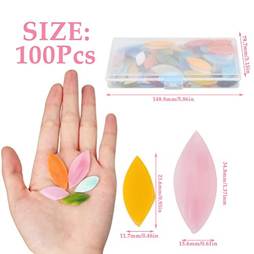 Buygoo 100Pcs Mosaic Tiles, Glass Mosaic Tiles For Crafts Bulk, Stained Mosaic Glass Pieces, Mosaic Supplies For Home Decoration, Art Crafts, Diy Projects - Assorted Size&Colors #TOP1
