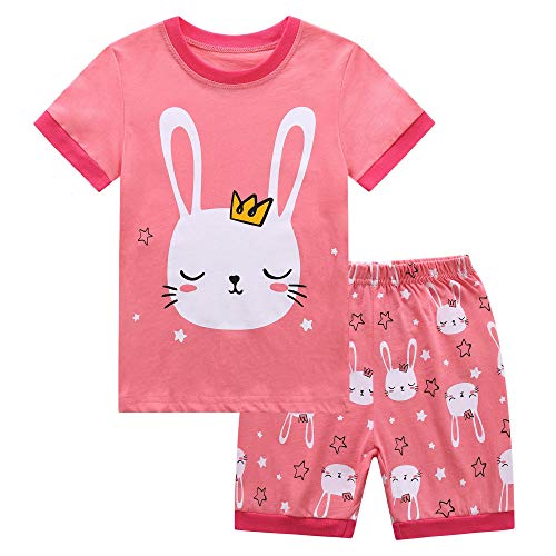 Image of Koian Little Girls' Short Pajamas Sets Toddler PJS Cotton Kids Sleepwears