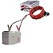 CUZEC 16 AWG Extension Cord Eyelet Terminal with Battery Clamp 12V/ 24V Battery Clip-On for High-Power Inverter and More (13.1FT Long)
