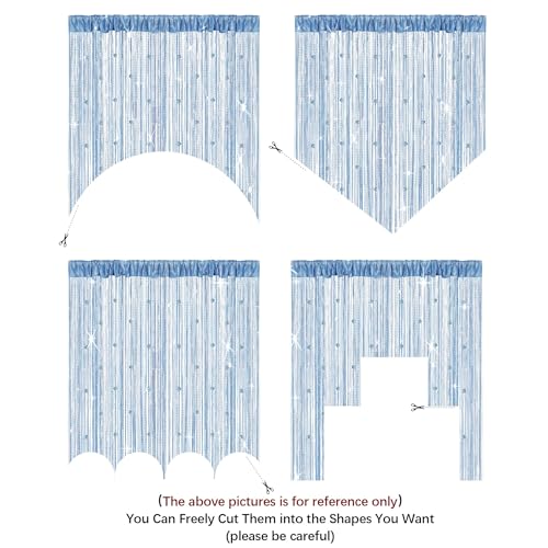 Hysenm 2 Pack Beaded Curtains for Doorways, 30 Crystal Beads String Curtain by Hysenm - Used condition - Image 5