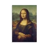 MAIHAIBAO Mona Lisa Canvas Wall Art - Leonardo Da Vinci Famous Classic Painting Poster - Vintage Renaissance Aesthetic Decor for Living Room & Office - 12x18 Inch (Unframed)