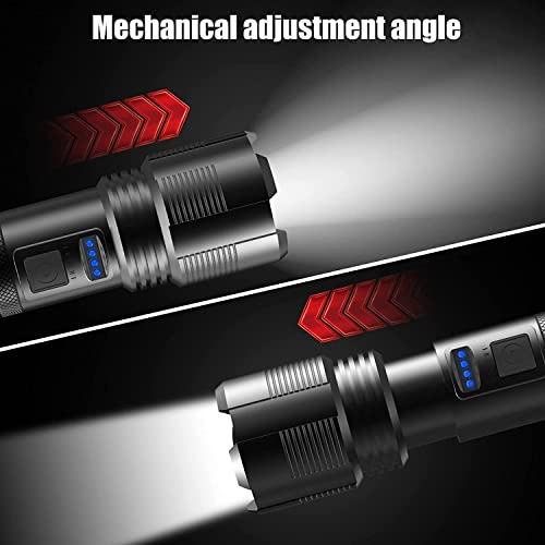 Reemeer Rechargeable Flashlight High Lumens, Zoomable Tactical Led Flashlights, Super Brightest Flashlight, Ip65 Waterproof And 5 Modes Handheld Flashlights #TOP6