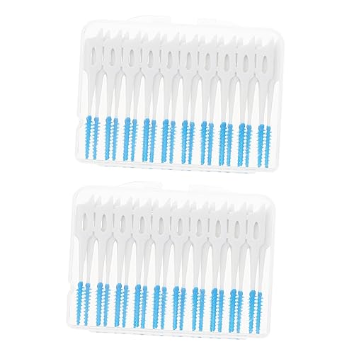 HAWILLOSCH Interdental Brush Set 80pcs Floss for Gentle Bristles Portable and Easy to Store for Home and Travel Use