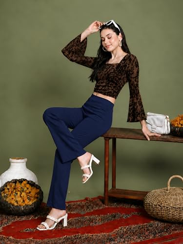 Image of Stylish Straight Fit Trouser for Women Trendy High Waist Trousers for Casual Wear