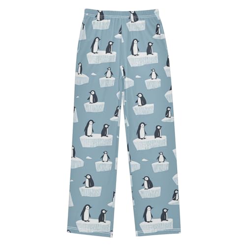 Pajama Bottoms, Pajamas Pant Penguins on Ice Lounge Wear Casual Sleep Long Pants Soft Pjs Sleepwear