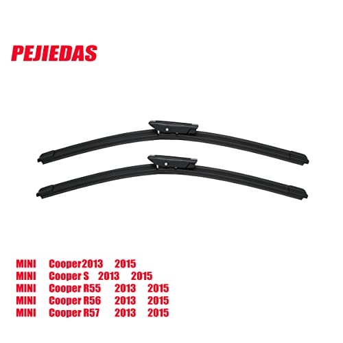 Image of 2 x OEM Quality Wiper Blades for Mini Cooper R55 R56 R57 2013-2015, OE Genuine Style (18 inch + 19 inch Front Wiper Blades) Not Fit J-Hook