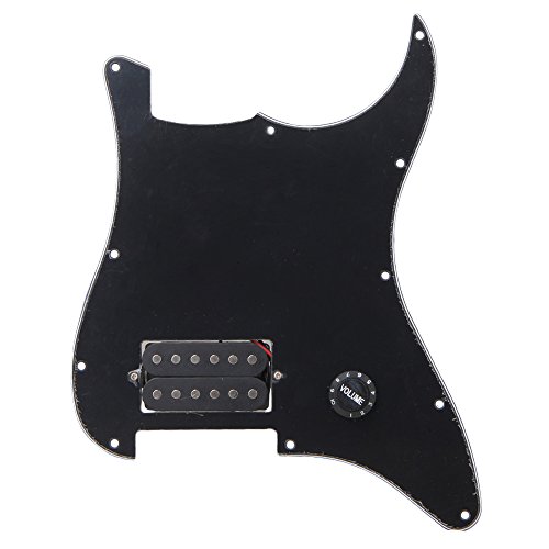 BQLZR Black Prewired Pickguard 1 Humbucker For Electric Guitar