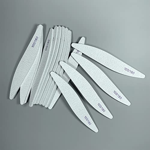 Sanluba Acrylic Nail Files - 15Pcs Sanluba Professional Manicure Tool For Gel Nails Rough 100/180 Grit Course Emery Boards Curved Nail Files For Natural Nail/Toenail #TOP5
