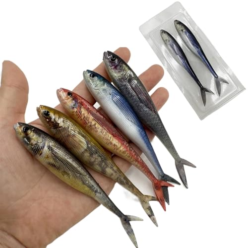 ワーム リアル 3D ソフトルアー リアルベイト ジグヘッドワーム ヒラメ シーバス タチウオ ルアー 釣り 釣具 (カラーB)