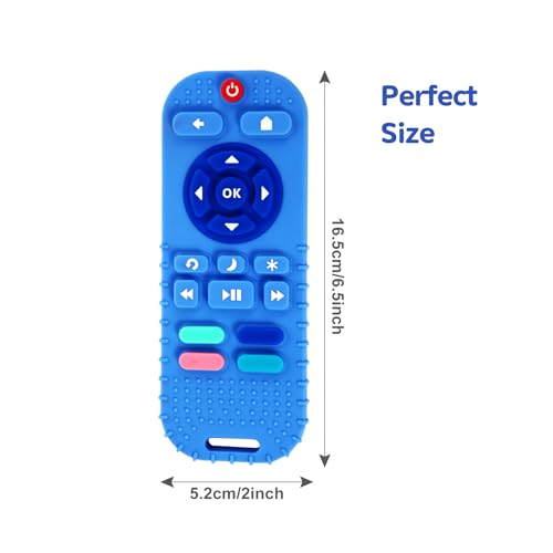 Image of Hooku Silicone Teething Toys for Babies 0-6 Months, Teethers for Babies 6-12 Months, Remote Teether for Baby, Sensory Toys for Babies, Baby Chew Toys