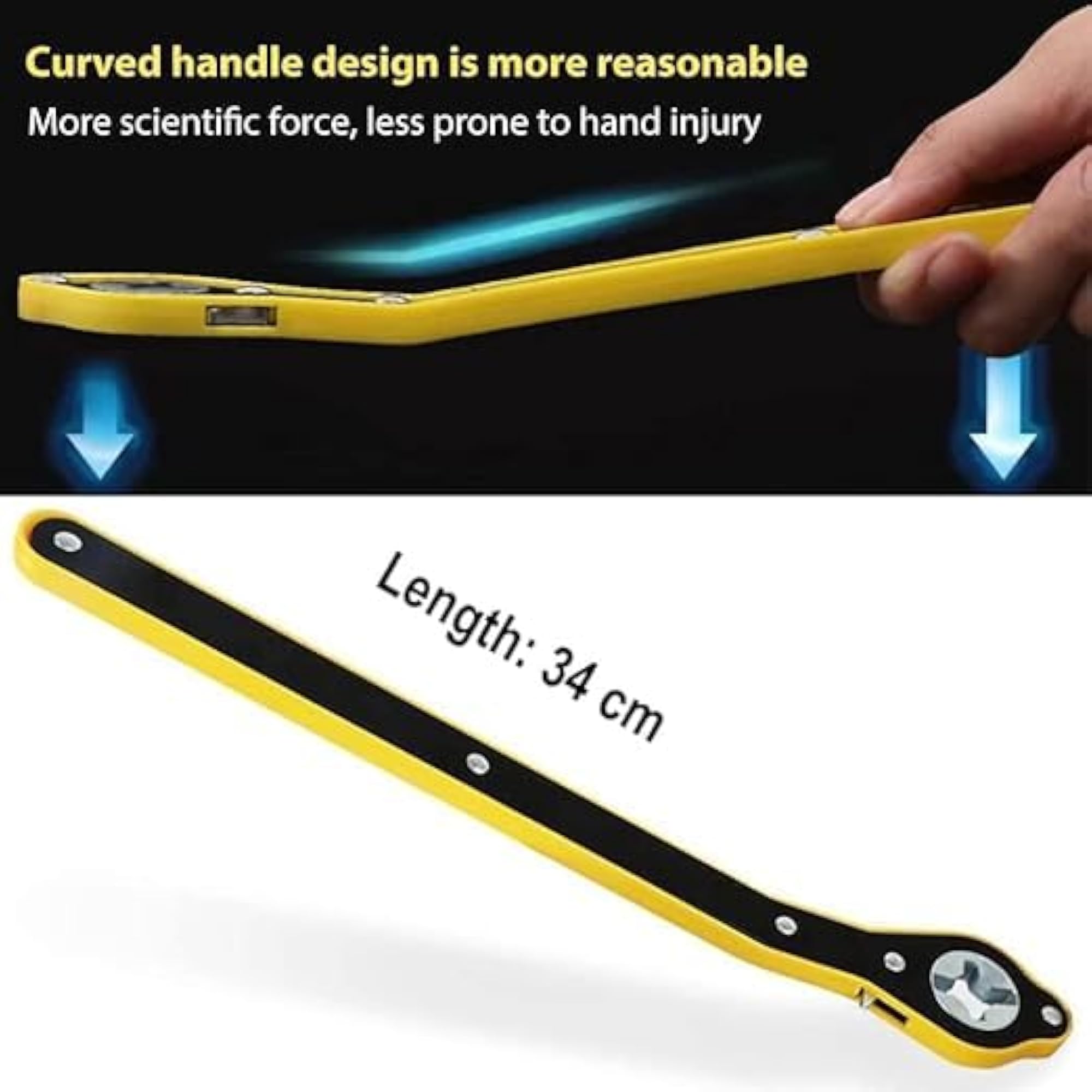Labor-Saving Ratchet Wrench for Car Jack, Long Handle Tool