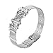 Produktbild Heideman Armband Damen Mesh aus Edelstahl silber farbend poliert Armkette für Frauen mit Charms mit Zirkonia Stein weiss als Bracelet Crystal